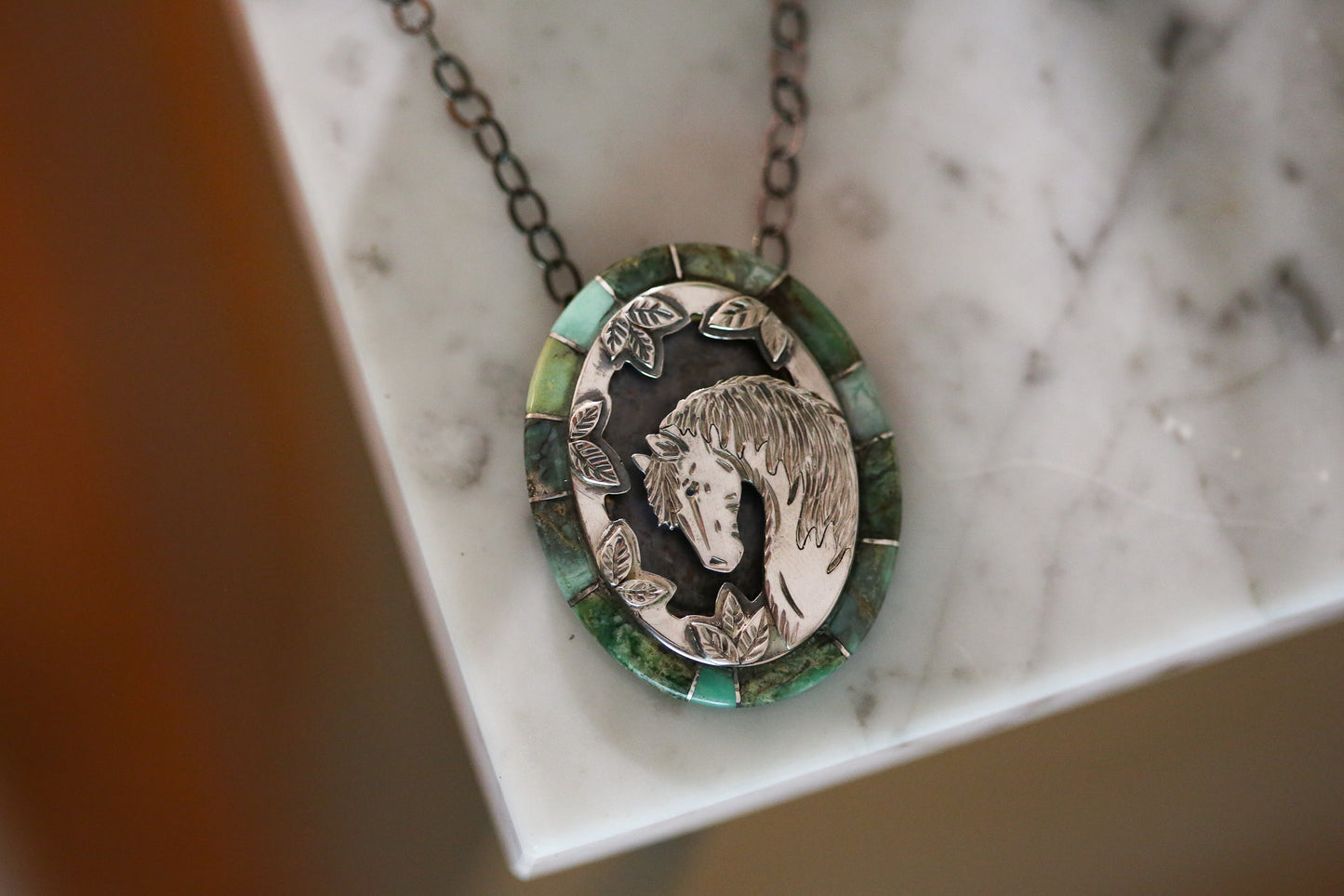 Horse Head Inlay Necklace