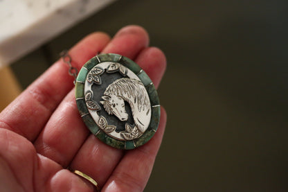 Horse Head Inlay Necklace