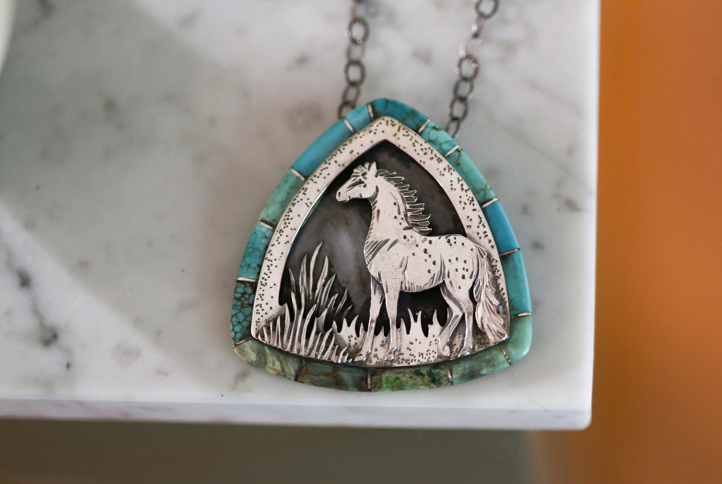 Stallion Inlay Necklace