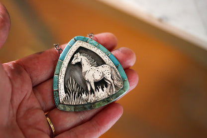 Stallion Inlay Necklace