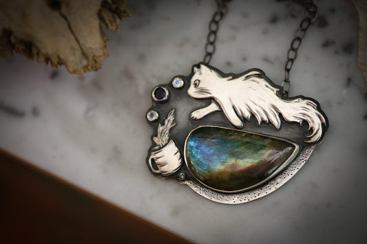 Ghost Cat Necklace