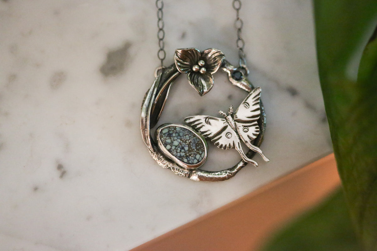Luna Moth Necklace