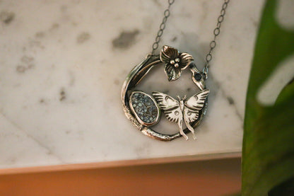 Luna Moth Necklace
