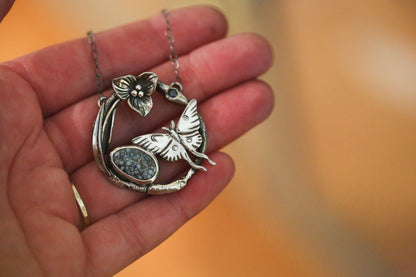 Luna Moth Necklace