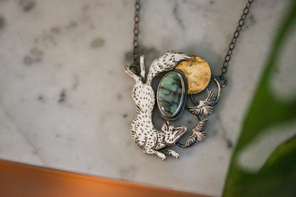 Fox + Birds Necklace