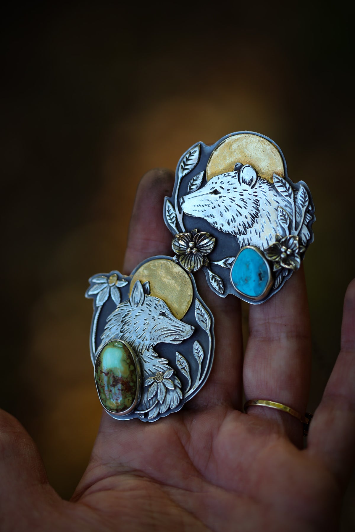 Sunrise Bear Necklace
