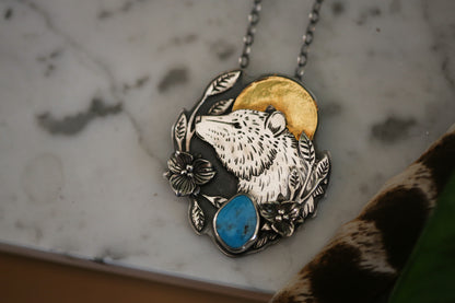 Sunrise Bear Necklace