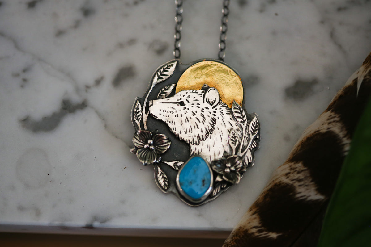 Sunrise Bear Necklace