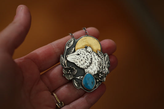 Sunrise Bear Necklace