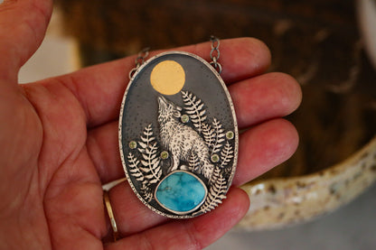 Fox in the Ferns Necklace
