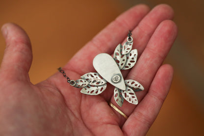 Golden Glow Monstera Adansonii Necklace