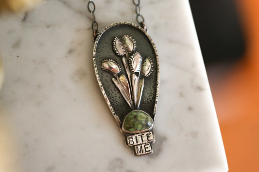 'Bite Me' Fly Trap Necklace
