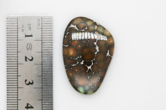 Natural Multicolored Damele Turquoise Cabochon.