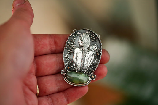 Cat Lady in the Garden Necklace