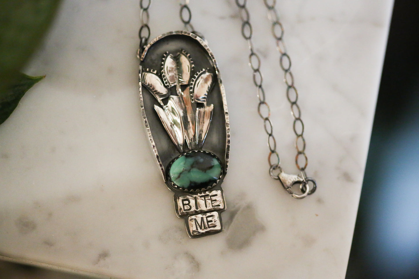 "Bite Me" Venus Fly Trap Necklace