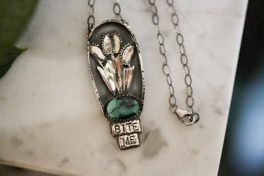 "Bite Me" Venus Fly Trap Necklace