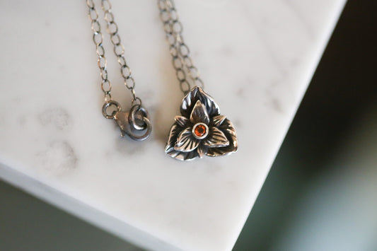 Trillium Necklace with Citrine