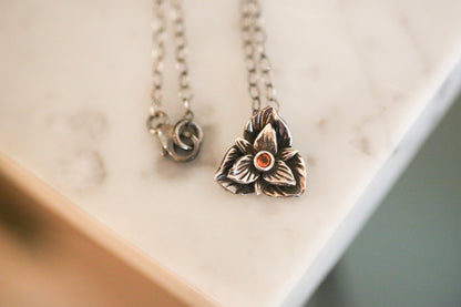 Trillium Necklace with Citrine
