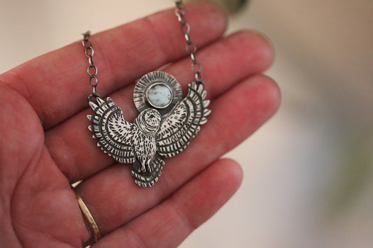 Moonlit Owl Necklace