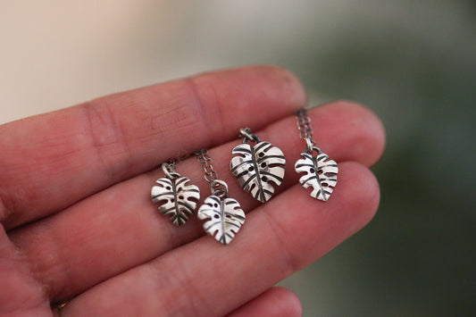 Mini Monstera Necklace