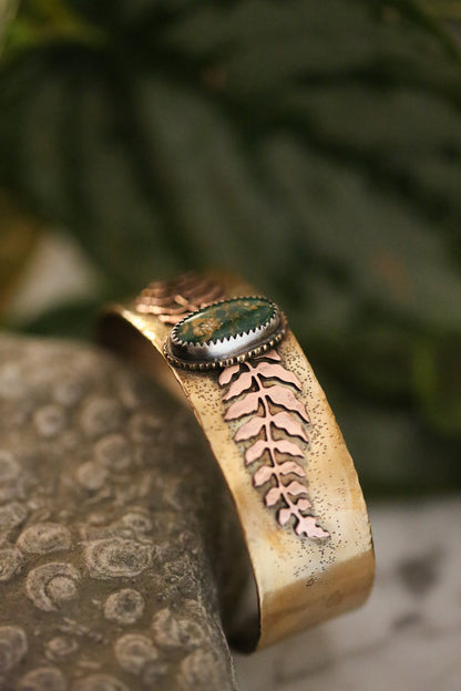 Brass + Copper Fern Cuff