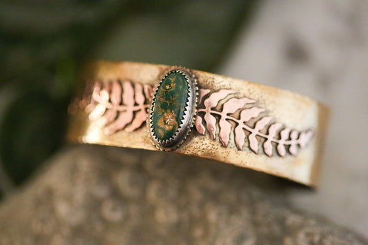 Brass + Copper Fern Cuff