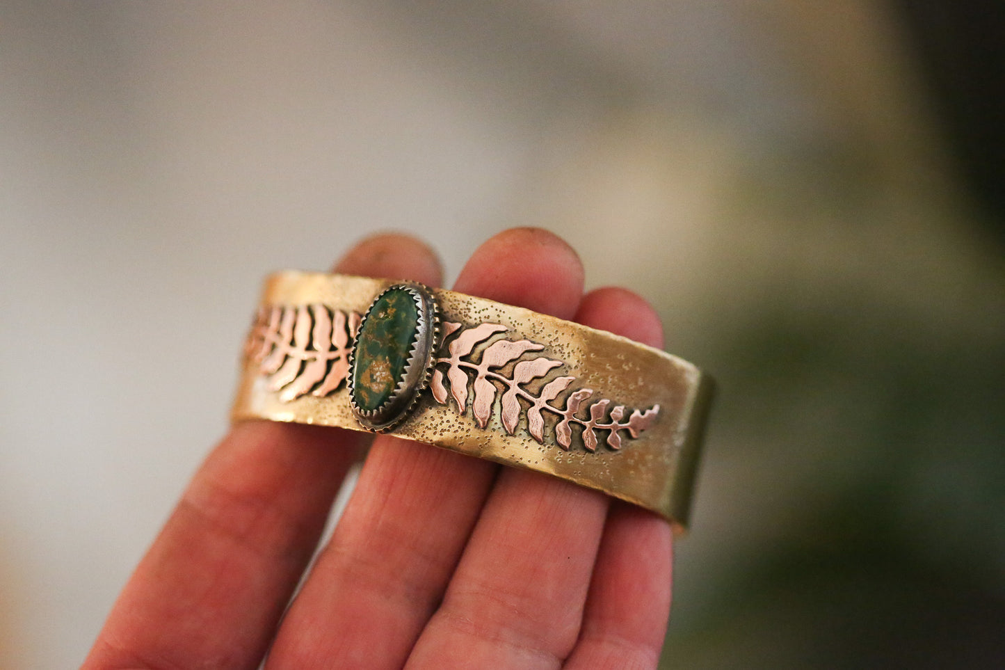 Brass + Copper Fern Cuff