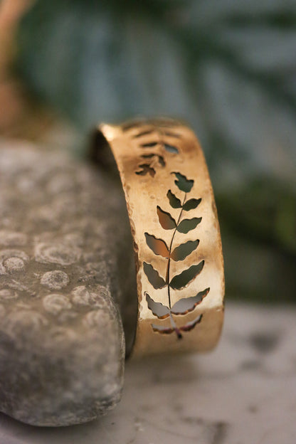 Brass Fern Cuff