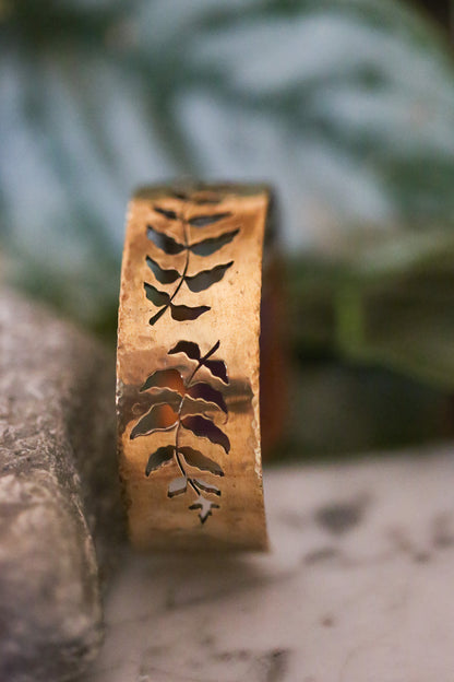 Brass Fern Cuff
