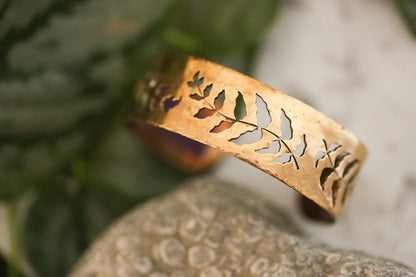 Brass Fern Cuff
