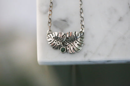 Monstera Duo Necklace