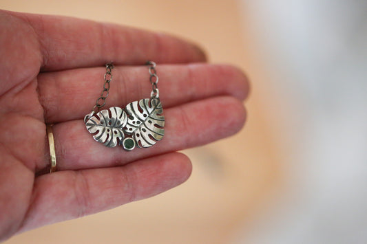 Monstera Duo Necklace