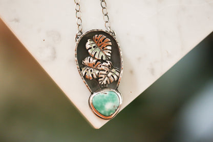 Monstera Pot Necklace