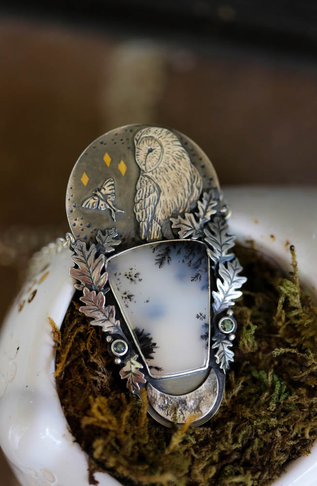 Barn Owl + Luna Necklace