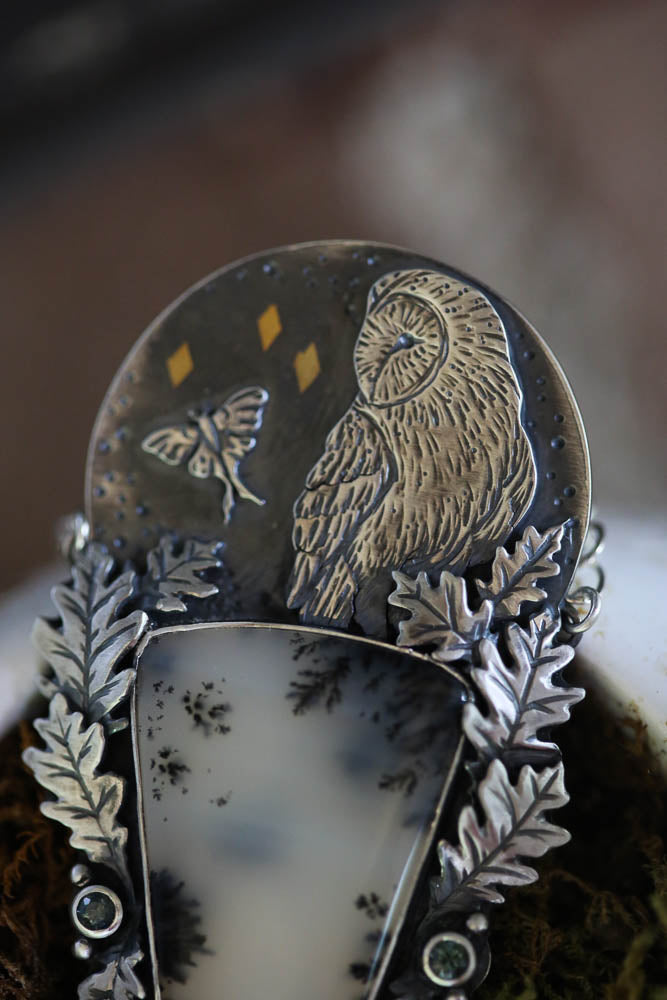 Barn Owl + Luna Necklace