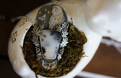 Barn Owl + Luna Necklace