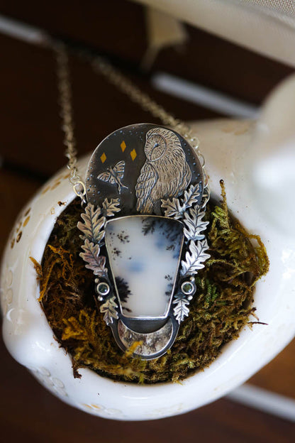 Barn Owl + Luna Necklace
