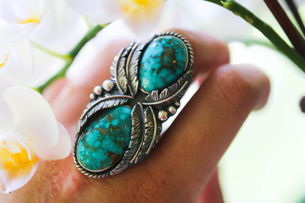 Sierra Nevada Turquoise Ring Sz 6.75