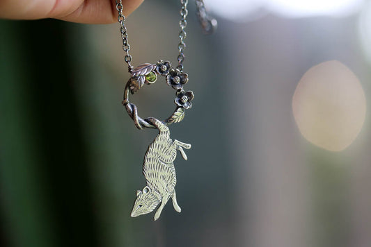 Dogwood + Possum Necklace