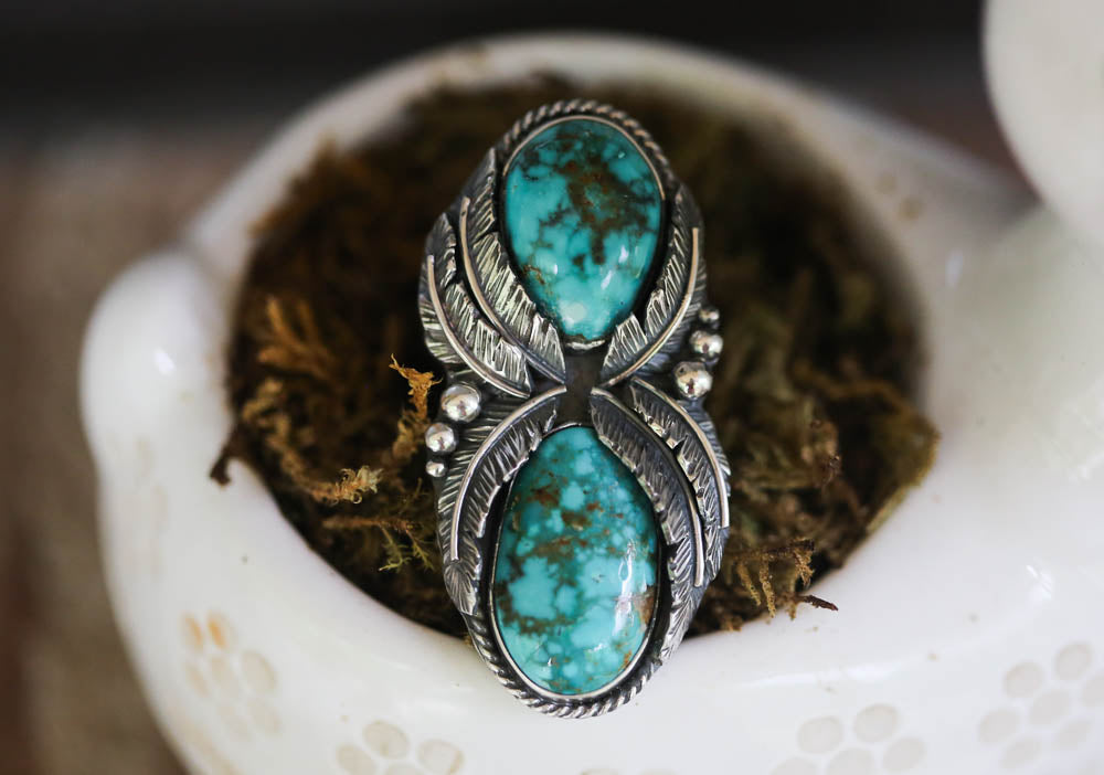 Sierra Nevada Turquoise Ring Sz 6.75