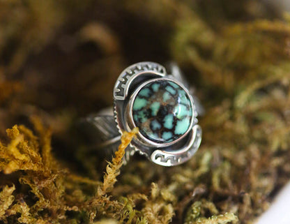 Snowville Variscite Feather Ring Size 5.25