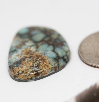 Large Seven Dwarves Turquoise Cabochon. 30 Carats Natural Turquoise Cab.
