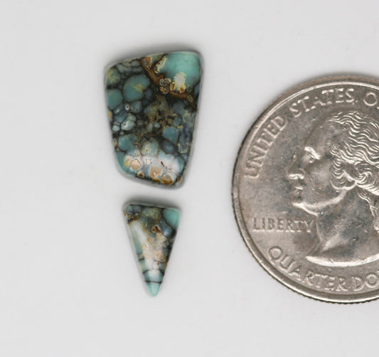 Seven Dwarves Turquoise Cabochon Set. Natural Turquoise Cab.