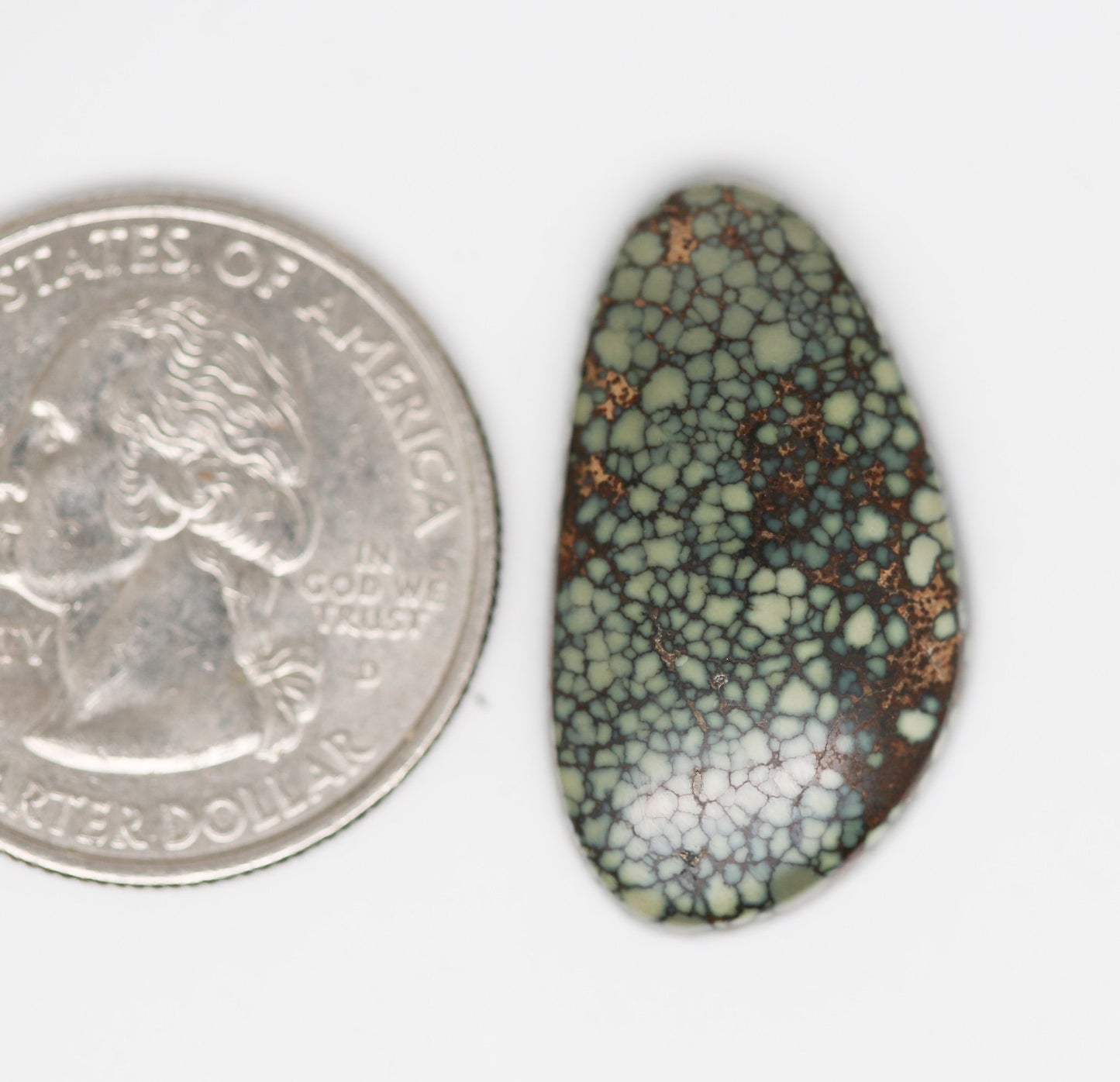 Damele Turquoise Cabochon. Natural Turquoise Cab. Rare Turquoise.
