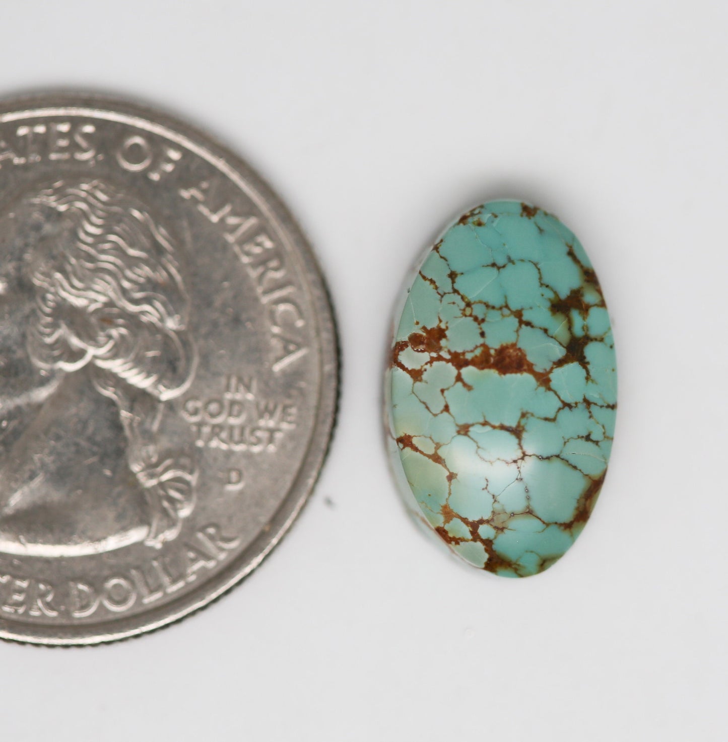 Natural Sky Cloud Turquoise Cabochon. Natural Turquoise Cab. Rare Turquoise. Spiderweb Turquoise.