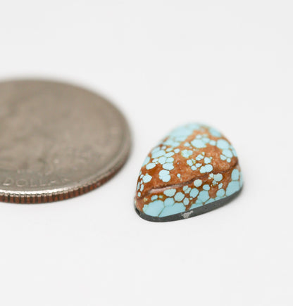 Number Eight Turquoise Cabochon. Natural Turquoise Cab. Rare Turquoise. #8 Turquoise. Number 8 turquoise.