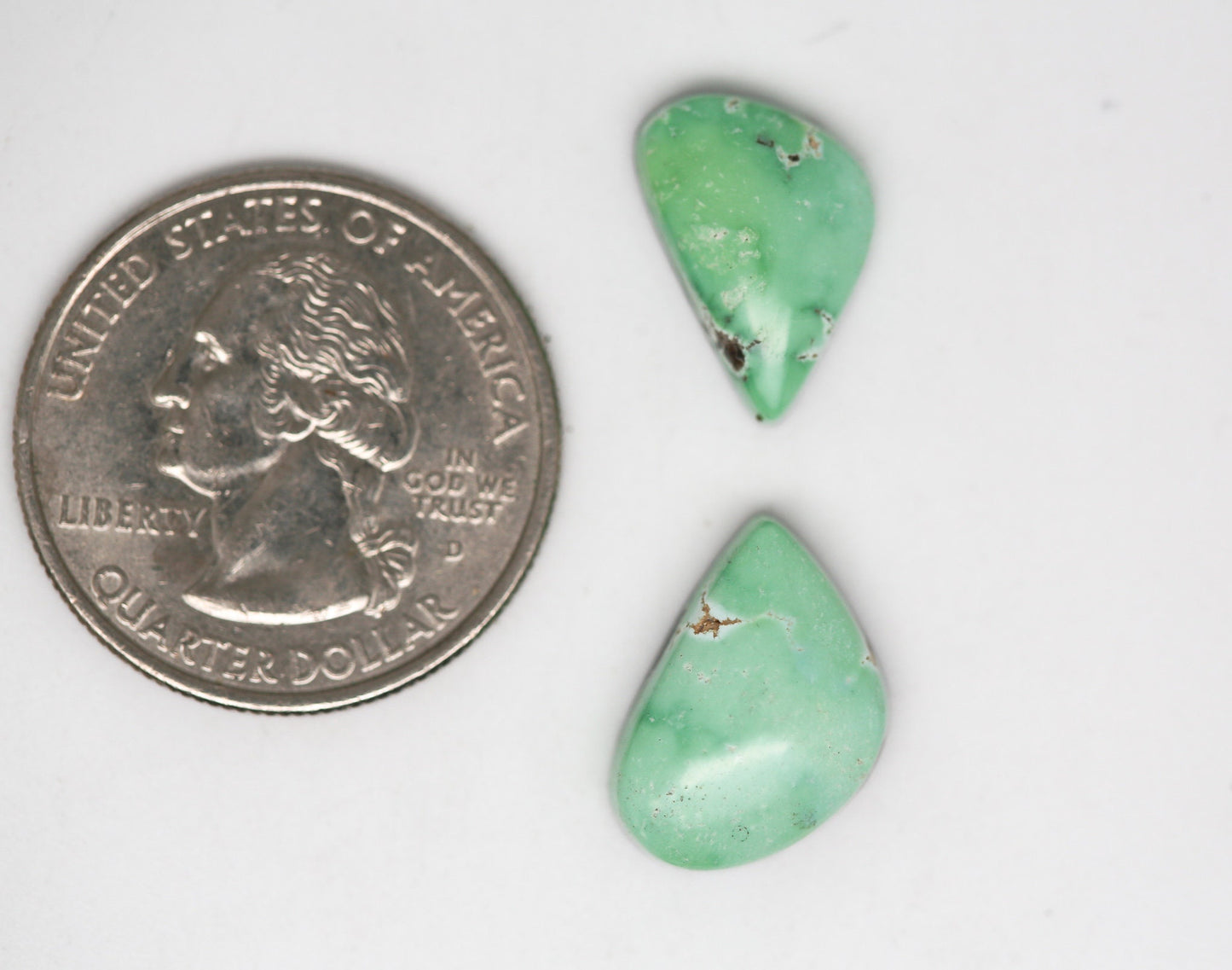 Natural Carico Lake Turquoise Cabochon Pair. Natural Turquoise Cab. Rare Turquoise.