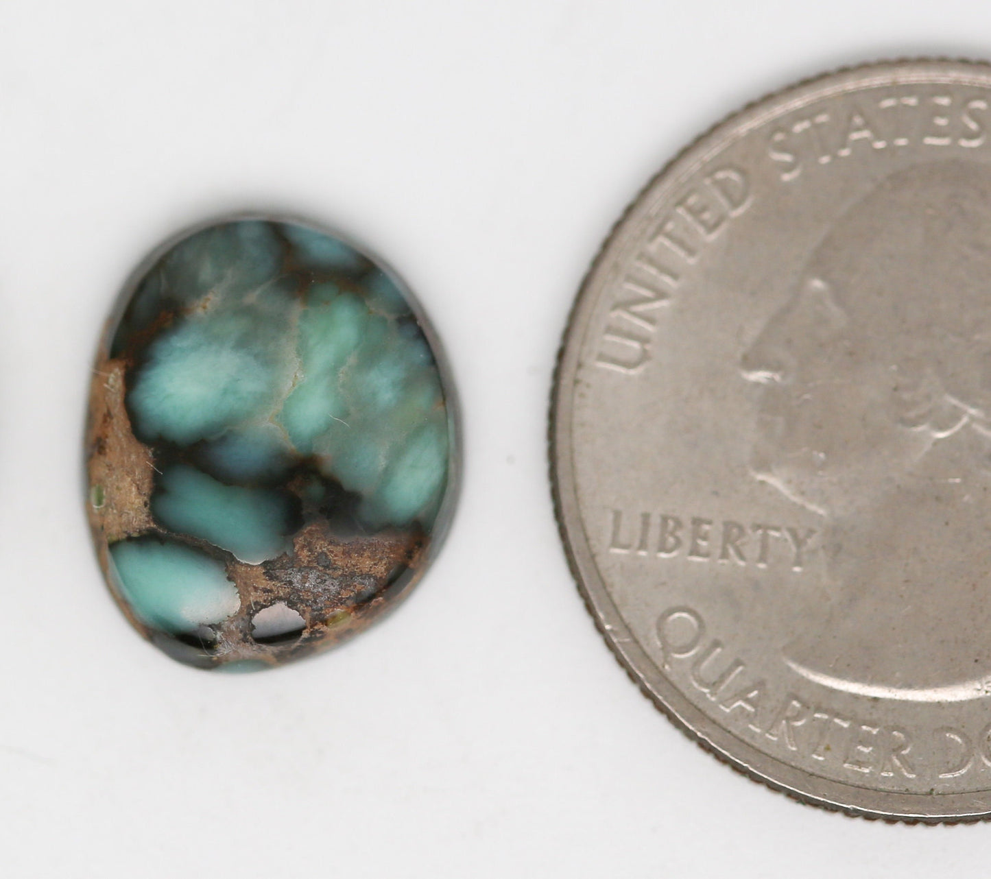 Damele Turquoise Cabochon. Natural Turquoise Cab. Rare Turquoise.