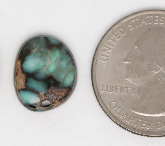 Damele Turquoise Cabochon. Natural Turquoise Cab. Rare Turquoise.